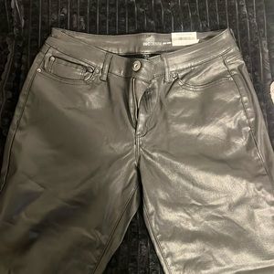 INC DENIM NWT BLACK COATED PANTS